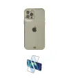 ieg™ iPhone 12 Pro Max Kılıf Eksen Minimal Koleksiyonu - Siyah 3D Antistatik Cam Ekran Koruyucu