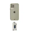 ieg™ iPhone 12 Pro Max Kılıf Eksen Minimal Koleksiyonu - Siyah Bilvis Hayalet Cam Ekran Koruyucu
