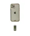ieg™ iPhone 12 Pro Max Kılıf Eksen Minimal Koleksiyonu - Siyah Joko Magic 5D Hayalet Cam