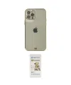 ieg™ iPhone 12 Pro Max Kılıf Eksen Minimal Koleksiyonu - Siyah Mat Seramik Nano Ekran Koruyucu