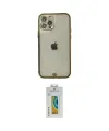ieg™ iPhone 12 Pro Max Kılıf Eksen Minimal Koleksiyonu - Siyah Polymer Nano Ekran Koruyucu