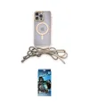 ieg™ iPhone 12 Pro Max Kılıf Eksen Özel Seri - Siyah 34D Izgaralı Cam