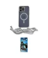 ieg™ iPhone 12 Pro Max Kılıf Eksen Özel Seri - Siyah 34D Izgaralı Cam