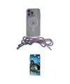 ieg™ iPhone 12 Pro Max Kılıf Eksen Özel Seri - Siyah 34D Izgaralı Cam