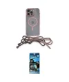 ieg™ iPhone 12 Pro Max Kılıf Eksen Özel Seri - Siyah 34D Izgaralı Cam