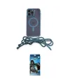 ieg™ iPhone 12 Pro Max Kılıf Eksen Özel Seri - Siyah 34D Izgaralı Cam