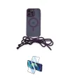 ieg™ iPhone 12 Pro Max Kılıf Eksen Özel Seri - Siyah 3D Antistatik Cam Ekran Koruyucu