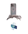 ieg™ iPhone 12 Pro Max Kılıf Eksen Özel Seri - Siyah 3D Antistatik Cam Ekran Koruyucu
