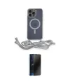 ieg™ iPhone 12 Pro Max Kılıf Eksen Özel Seri - Siyah 3D Antistatik Hayalet Cam Ekran Koruyucu