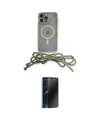 ieg™ iPhone 12 Pro Max Kılıf Eksen Özel Seri - Siyah 3D Antistatik Hayalet Cam Ekran Koruyucu