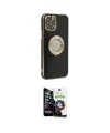 ieg™ iPhone 12 Pro Max Kılıf İz Form Serisi - Şeffaf Temperli Cam Ekran Koruyucu
