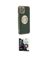 ieg™ iPhone 12 Pro Max Kılıf İz Form Serisi - Şeffaf Temperli Cam Ekran Koruyucu