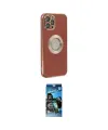 ieg™ iPhone 12 Pro Max Kılıf İz Form Serisi - Siyah 34D Izgaralı Cam