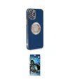 ieg™ iPhone 12 Pro Max Kılıf İz Form Serisi - Siyah 34D Izgaralı Cam