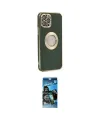 ieg™ iPhone 12 Pro Max Kılıf İz Form Serisi - Siyah 34D Izgaralı Cam