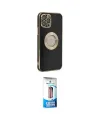 ieg™ iPhone 12 Pro Max Kılıf İz Form Serisi - Siyah 5D Eko Cam Ekran Koruyucu