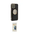 ieg™ iPhone 12 Pro Max Kılıf İz Form Serisi - Siyah 6D Mat Seramik Hayalet Nano Ekran Koruyucu