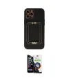 ieg™ iPhone 12 Pro Max Kılıf Kozmos Minimal Prime - Şeffaf Temperli Cam Ekran Koruyucu
