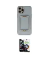 ieg™ iPhone 12 Pro Max Kılıf Kozmos Minimal Prime - Şeffaf Temperli Cam Ekran Koruyucu