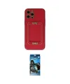 ieg™ iPhone 12 Pro Max Kılıf Kozmos Minimal Prime - Siyah 34D Izgaralı Cam