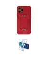 ieg™ iPhone 12 Pro Max Kılıf Kozmos Minimal Prime - Siyah 3D Antistatik Seramik Nano Ekran Koruyucu