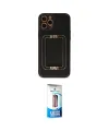 ieg™ iPhone 12 Pro Max Kılıf Kozmos Minimal Prime - Siyah 5D Eko Cam Ekran Koruyucu