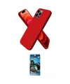 ieg™ iPhone 12 Pro Max Kılıf Kozmos Yansıma Özel Seri - Siyah 34D Izgaralı Cam