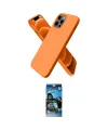 ieg™ iPhone 12 Pro Max Kılıf Kozmos Yansıma Özel Seri - Siyah 34D Izgaralı Cam