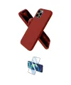 ieg™ iPhone 12 Pro Max Kılıf Kozmos Yansıma Özel Seri - Siyah 3D Antistatik Cam Ekran Koruyucu