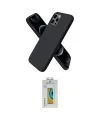 ieg™ iPhone 12 Pro Max Kılıf Kozmos Yansıma Özel Seri - Siyah Polymer Nano Ekran Koruyucu