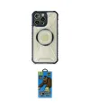 ieg™ iPhone 12 Pro Max Kılıf Kutup Modern - Siyah 18D Cam Ekran Koruyucu