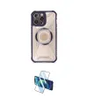 ieg™ iPhone 12 Pro Max Kılıf Kutup Modern - Siyah 3D Antistatik Cam Ekran Koruyucu