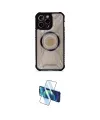ieg™ iPhone 12 Pro Max Kılıf Kutup Modern - Siyah 3D Antistatik Cam Ekran Koruyucu