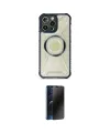ieg™ iPhone 12 Pro Max Kılıf Kutup Modern - Siyah 3D Antistatik Hayalet Cam Ekran Koruyucu