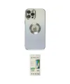 ieg™ iPhone 12 Pro Max Kılıf Kutup Yansıma Özel Seri - Siyah 20D Premium Cam Ekran Koruyucu