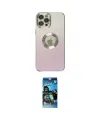 ieg™ iPhone 12 Pro Max Kılıf Kutup Yansıma Özel Seri - Siyah 34D Izgaralı Cam