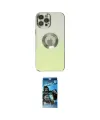 ieg™ iPhone 12 Pro Max Kılıf Kutup Yansıma Özel Seri - Siyah 34D Izgaralı Cam