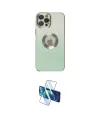 ieg™ iPhone 12 Pro Max Kılıf Kutup Yansıma Özel Seri - Siyah 3D Antistatik Seramik Nano Ekran Koruyucu