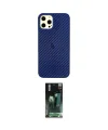ieg™ iPhone 12 Pro Max Kılıf Nova Çizgi - Şeffaf 360 Full Body Arka Koruyucu