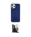 ieg™ iPhone 12 Pro Max Kılıf Nova Çizgi - Şeffaf Temperli Cam Ekran Koruyucu