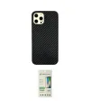 ieg™ iPhone 12 Pro Max Kılıf Nova Çizgi - Siyah 20D Premium Cam Ekran Koruyucu