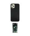 ieg™ iPhone 12 Pro Max Kılıf Nova Çizgi - Siyah 360 Mat Full Body Arka Koruyucu