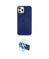 ieg™ iPhone 12 Pro Max Kılıf Nova Çizgi - Siyah 3D Antistatik Cam Ekran Koruyucu