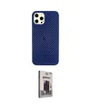 ieg™ iPhone 12 Pro Max Kılıf Nova Çizgi - Siyah Bilvis Hayalet Cam Ekran Koruyucu