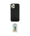 ieg™ iPhone 12 Pro Max Kılıf Nova Çizgi - Siyah Polymer Nano Ekran Koruyucu