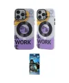 ieg™ iPhone 12 Pro Max Kılıf Nova Doku Koleksiyonu - Siyah 34D Izgaralı Cam