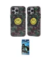 ieg™ iPhone 12 Pro Max Kılıf Nova Doku Koleksiyonu - Siyah 34D Izgaralı Cam