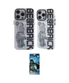 ieg™ iPhone 12 Pro Max Kılıf Nova Doku Koleksiyonu - Siyah 34D Izgaralı Cam