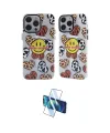 ieg™ iPhone 12 Pro Max Kılıf Nova Doku Koleksiyonu - Siyah 3D Antistatik Cam Ekran Koruyucu