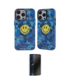 ieg™ iPhone 12 Pro Max Kılıf Nova Doku Koleksiyonu - Siyah 3D Antistatik Hayalet Cam Ekran Koruyucu
